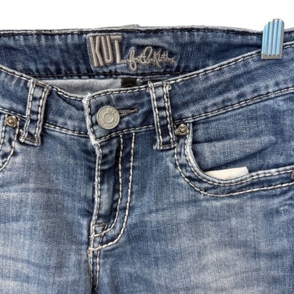 Kut from the Kloth Women’s Jeans Accent Pocket Boot Cut Medium Wash Size 4 Denim - Picture 3 of 16